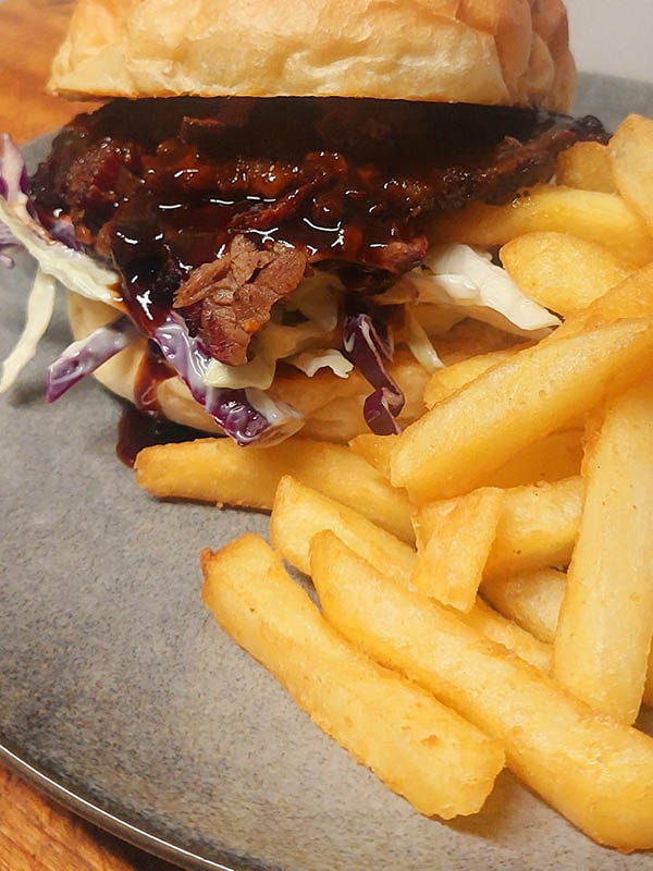 chips and burger